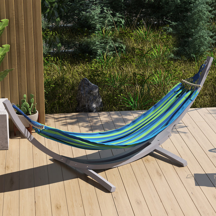 3.25m Wooden Hammock Stand Universal Fit Garden Picnic Camp Accessories, Grey