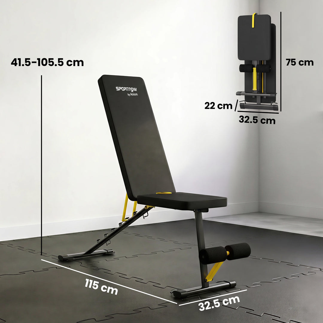 Adjustable Weight Bench, 300kg Incline Decline Flat Foldable Bench Pre