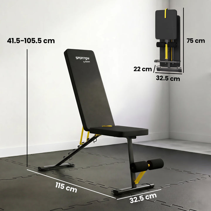 Adjustable Weight Bench, 300kg Incline Decline Flat Foldable Bench Pre