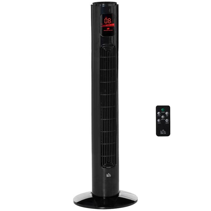 MCL 38'' Freestanding Tower Fan, 3 Speed 3 Mode, 12h Timer, 70 Degree Oscillation, LED Panel, 5M Remote Controller, Black