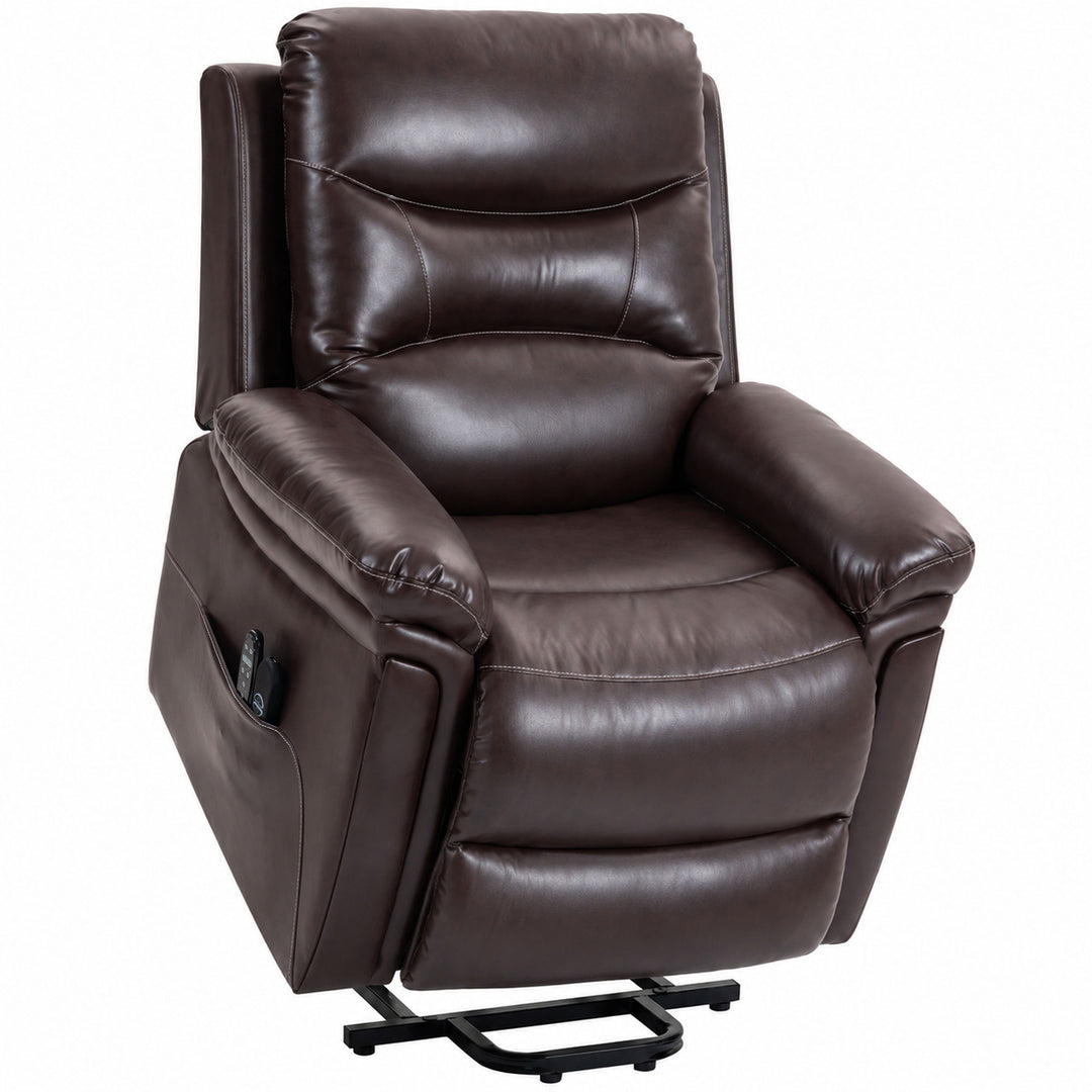 HOMCOM Power Lift Recliner Chair with Vibration Massage, Heat, USB - Brown