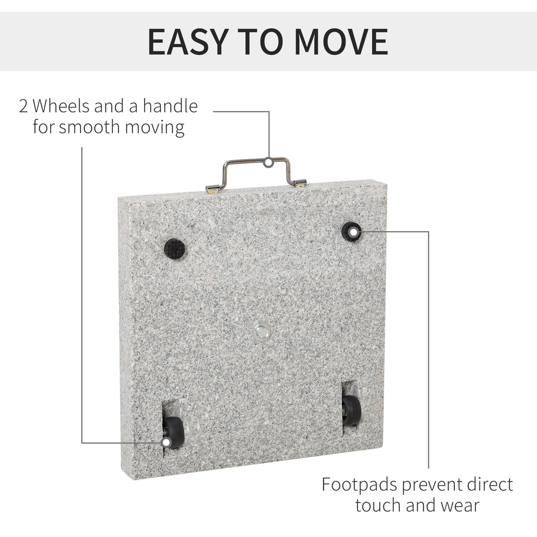 MCL 25kg Garden Umbrella Base Durable Parasol Holder Patio Furniture Outdoor Sunshade Marble Stand