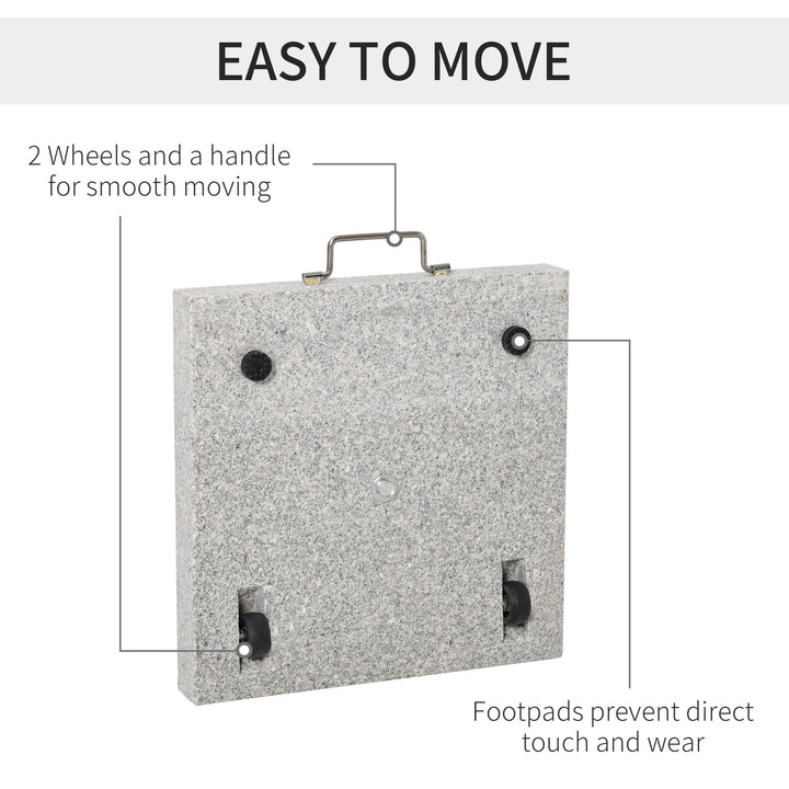 MCL 25kg Garden Umbrella Base Durable Parasol Holder Patio Furniture Outdoor Sunshade Marble Stand