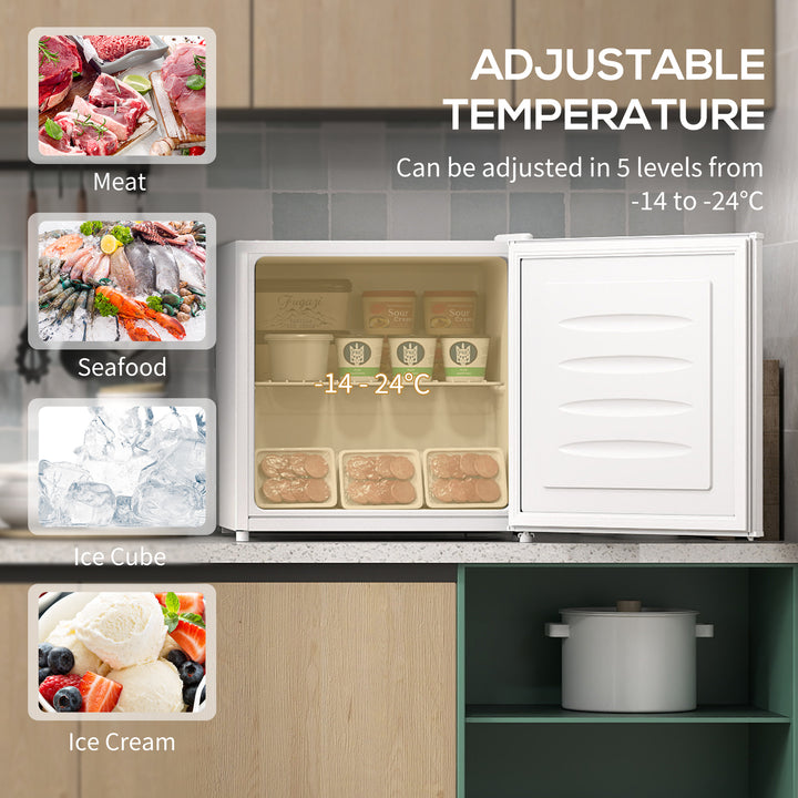 35L Mini Freezer, -24℃ to -14℃ Temperature - White