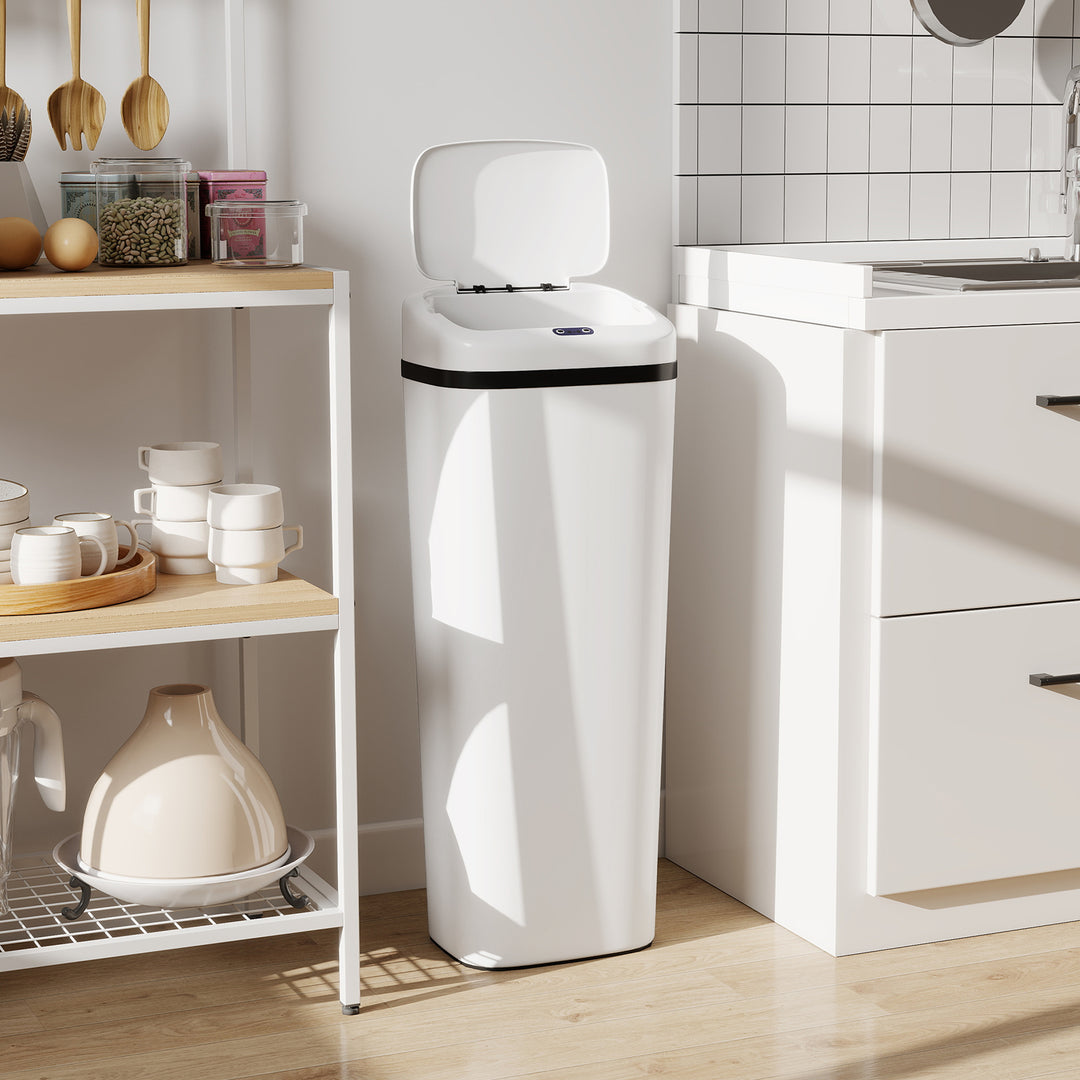 50L Stainless Steel Sensor Bin - Silver Tone