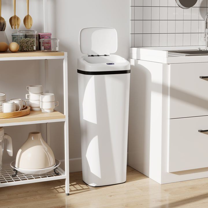 50L Stainless Steel Sensor Bin - Silver Tone