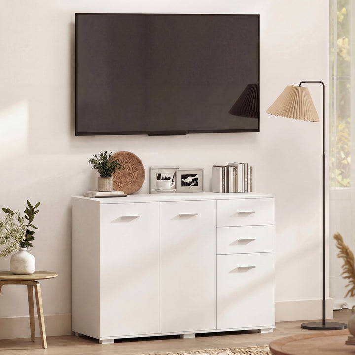 Sideboard, Modern Storage Cabinet with 2 Drawers, 3 Doors and Adjustab