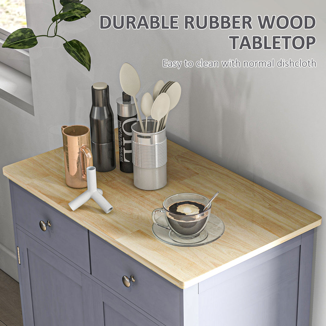 Side Storage Multi-use Sideboard Table Kitchen Floor Cabinet with Soli