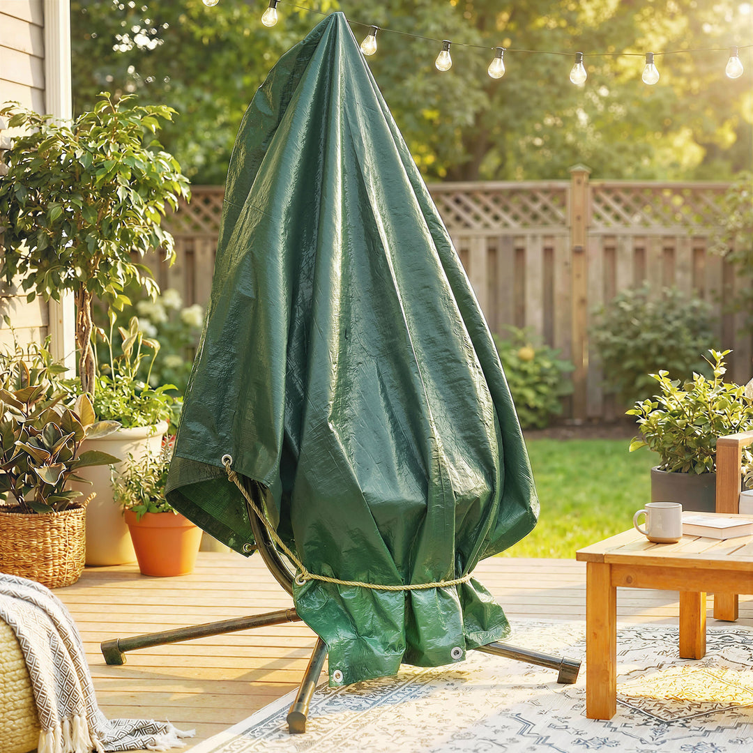 3 x 4m Waterproof Tarpaulin, 90GSM Tear-Resistant PE Tarp with Reinfor
