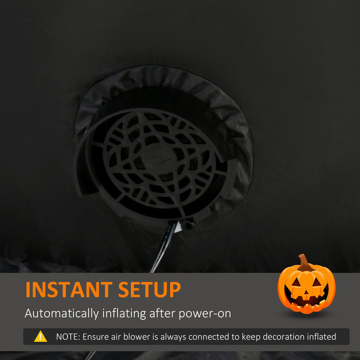 9FT Inflatable Halloween Pumpkin Ghost with Build in LED, Outdoor Lighted Blow Up Inflatables for Party Indoor, Garden, Lawn