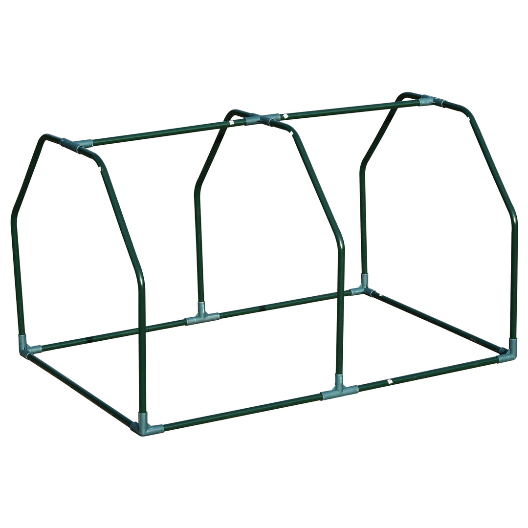 Mini Greenhouse Grow House PVC Cover Steel Frame White 99L x 71W x 60H cm