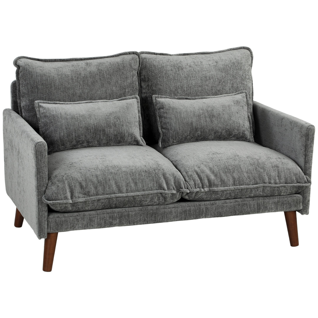 2 Seater Sofa, Loveseat Sofa with Spring Cushions, Wide and Deep Seat,