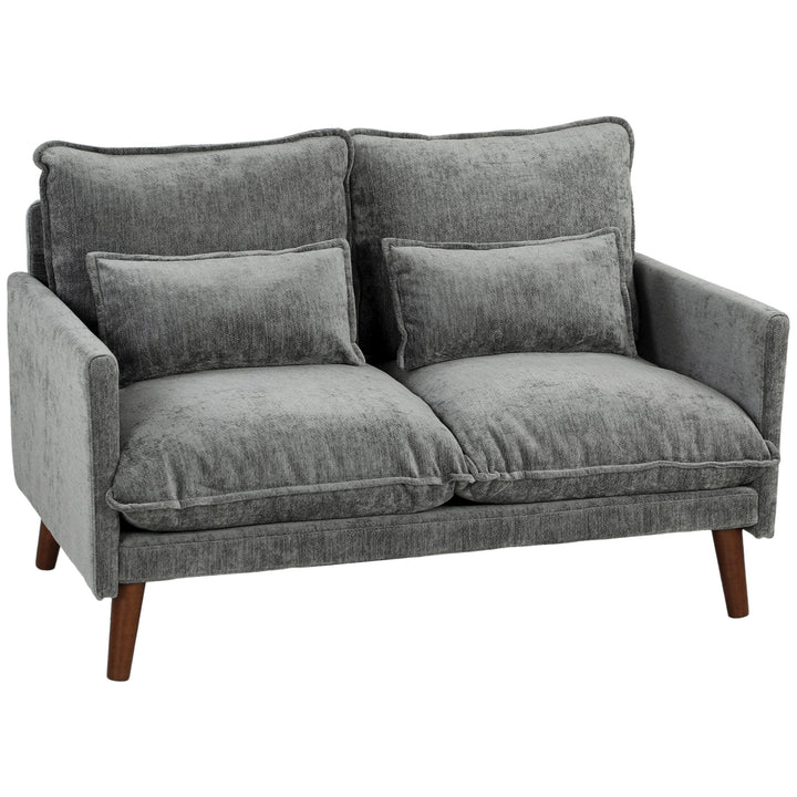 2 Seater Sofa, Loveseat Sofa with Spring Cushions, Wide and Deep Seat,