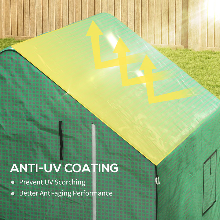 Greenhouse Cover Replacement Walk-in PE Hot House Cover with Roll-up D