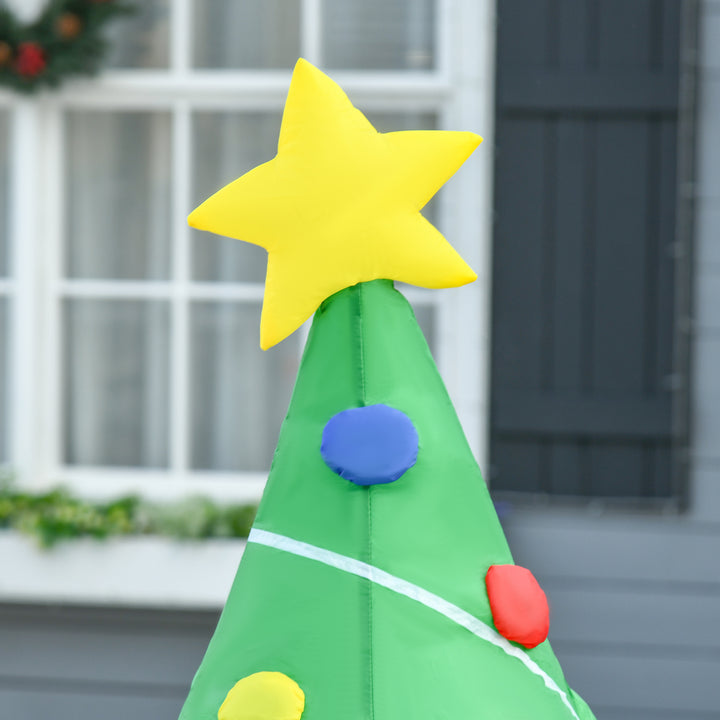 MCL 5ft Inflatable Christmas Tree Xmas Air Blown Holiday Decoration LED Lawn Yard Outdoor Ornaments