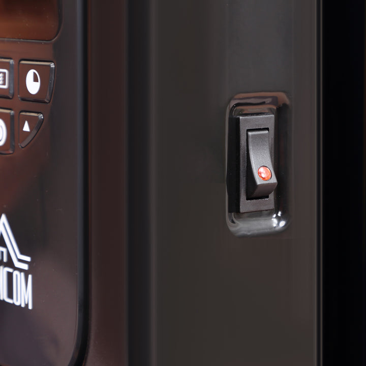 MCL 1500W Digital Oil Filled Radiator, 7 Fin, Portable Electric Heater with LED Display, Built-in Timer, 3 Heat Settings, Safety Cut-Off and Remote Control, Black