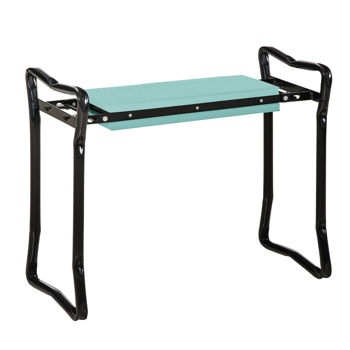 2 In 1 Garden Kneeler Seat Kneeling Pad Support Bench Foldable Knee Protector, Green