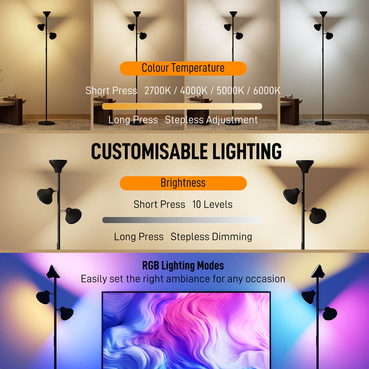 Three-Lamp Multi-Adjustable Floor Light