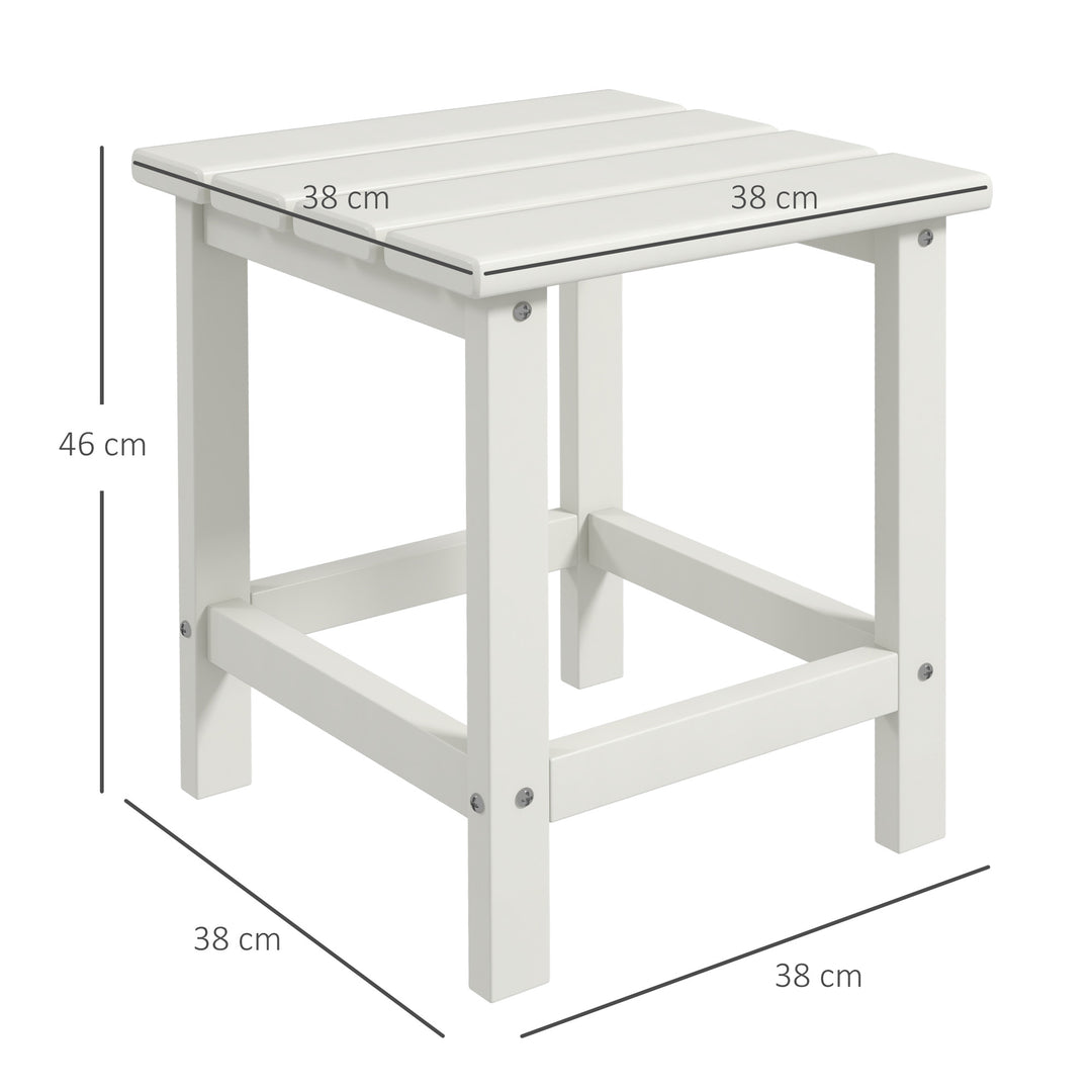 Square Coffee Table, HDPE Tabletop and Frame for Porch, Garden, Side T