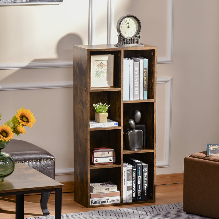 MCL Seven-Cube Bookcase - Rustic Brown Wood Effect