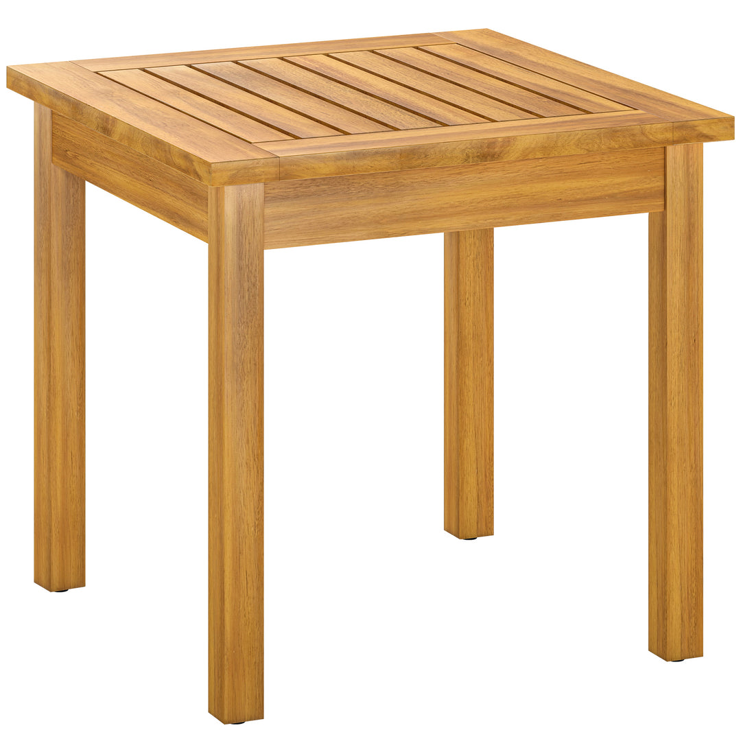 Coffee Table Fully Assembled Patio Side Table Slatted Top Solid Acacia