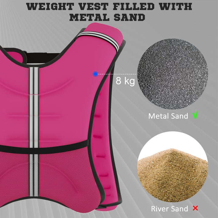 8KG Weighted Vest, Running Weight Vest with Adjustable Strap, Convenie
