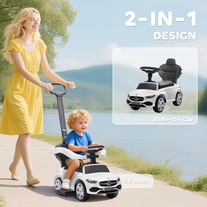 2 in 1 Baby Ride on Push Car Mercedes-Benz C-Class Licensed Walker Foo