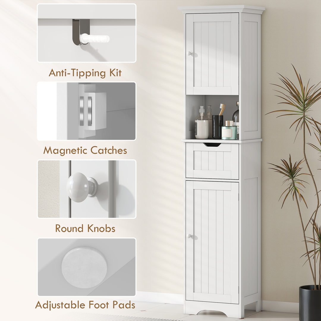 Slim Bathroom Storage Cabinet, with Sensor Lights