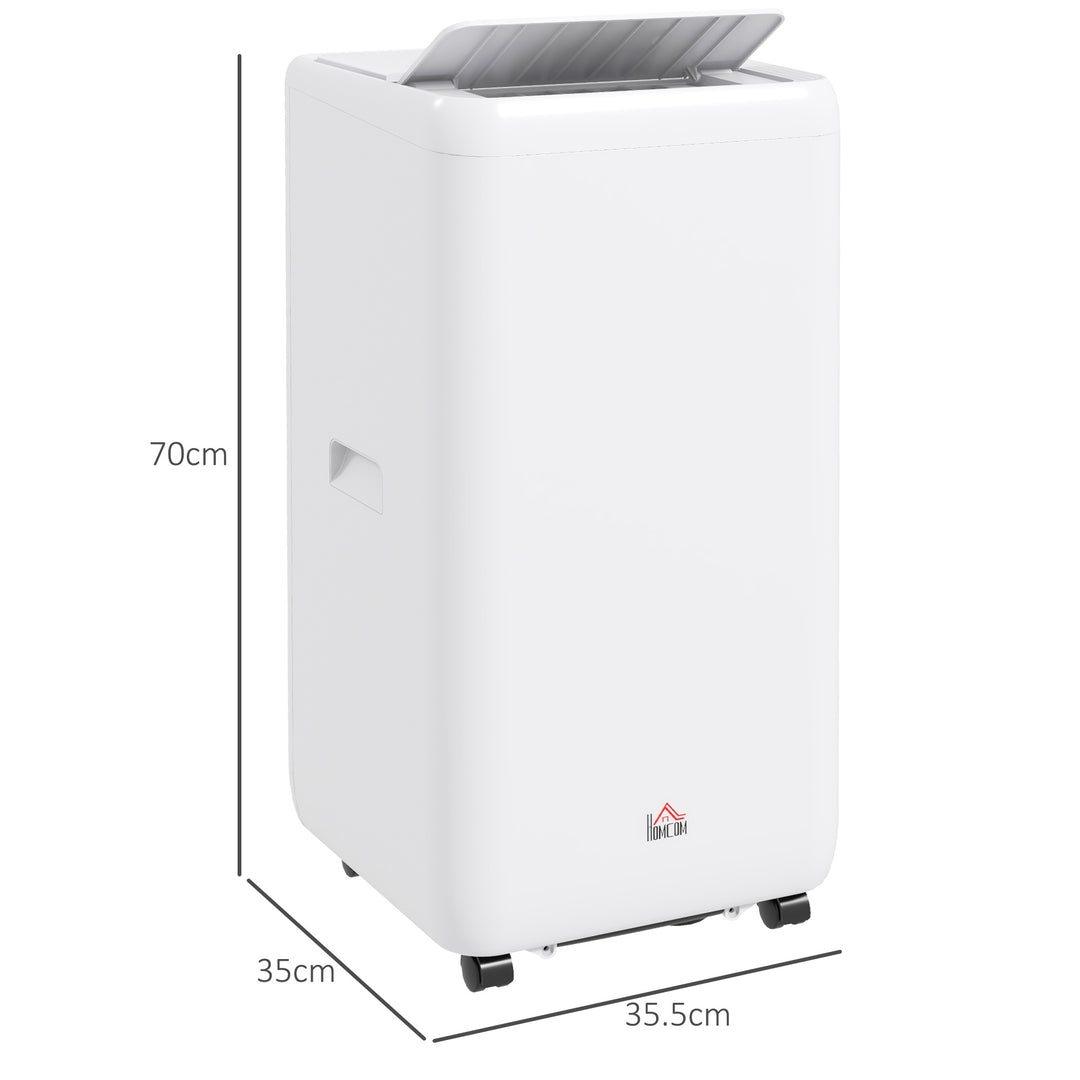 HOMCOM 12,000 BTU Mobile Air Conditioner for Room up to 28m², with Dehumidifier, Auto & Sleep Mode, 24H Timer, Wheels | Aosom UK