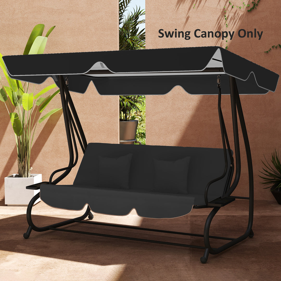 145 x 200Wcm Swing Chair Canopy Replacement - Black