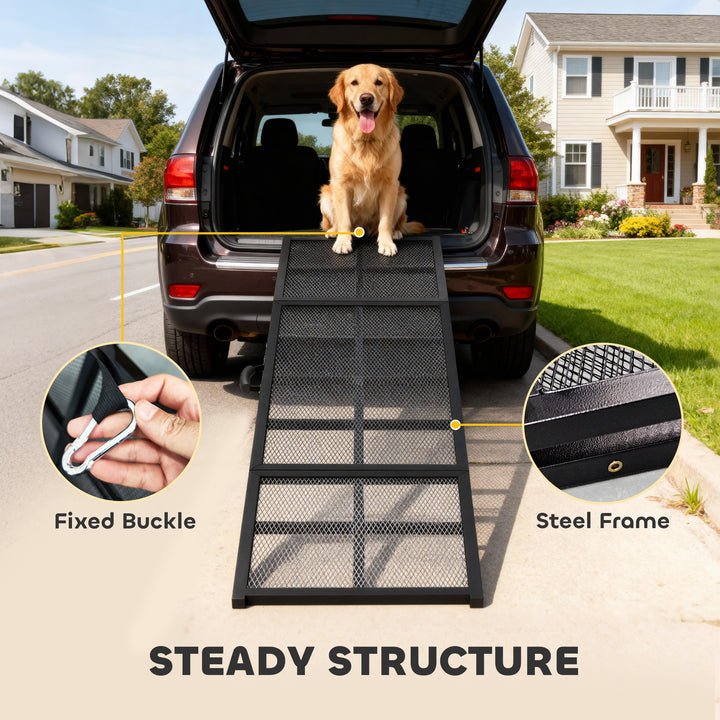 191 x 20cm Dog Ramp for Car, Extra Long Pet Stairs with Non-Slip Surface, for Large Dogs