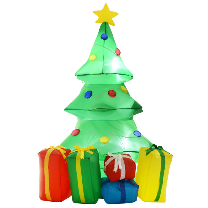 5ft Inflatable Christmas Tree Xmas Air Blown Holiday Decoration LED Lawn Yard Outdoor Ornaments