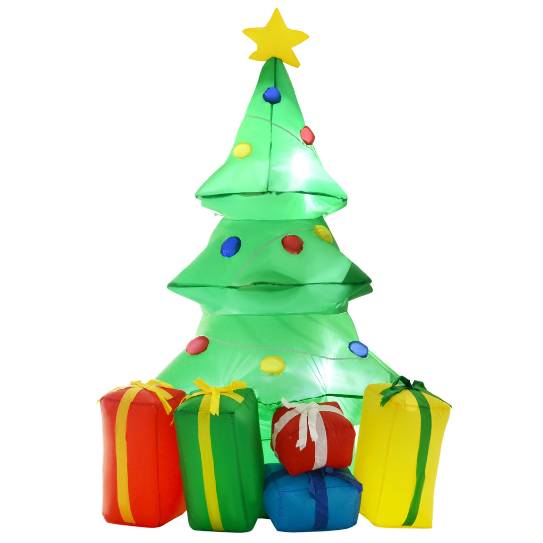 MCL 5ft Inflatable Christmas Tree Xmas Air Blown Holiday Decoration LED Lawn Yard Outdoor Ornaments