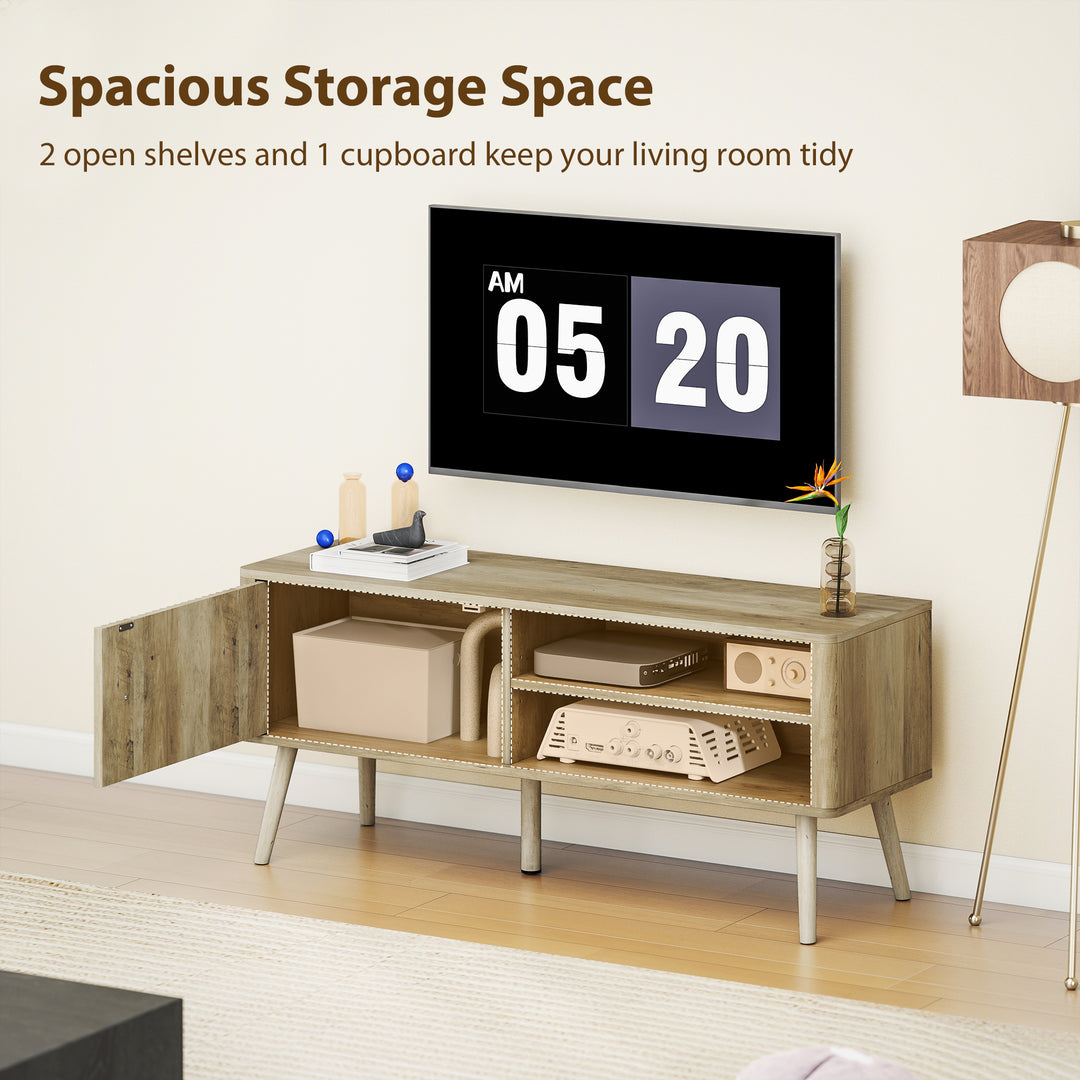 TV Stand Cabinet for TVs up to 55" - Oak - view 4