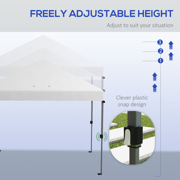3 x 3m Pop-Up Gazebo, with Accessories - White
