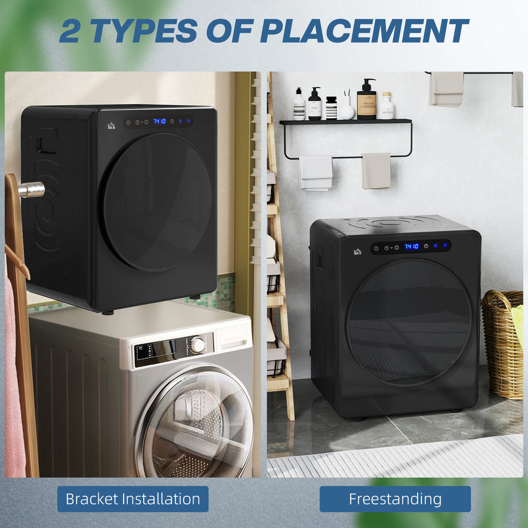 4kg Compact 40-60℃ Tumble Dryer - Black