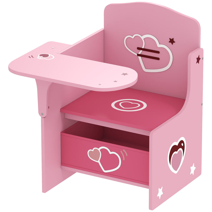 Kids Table and Chair Set, Children Desk and Chair with Storage Bins for Playing, Reading, Painting, for Ages 3-5