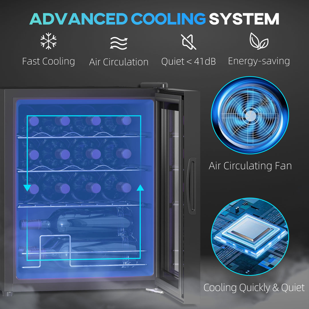 MCL 42L 16-Bottle Wine Cooler Fridge - Black