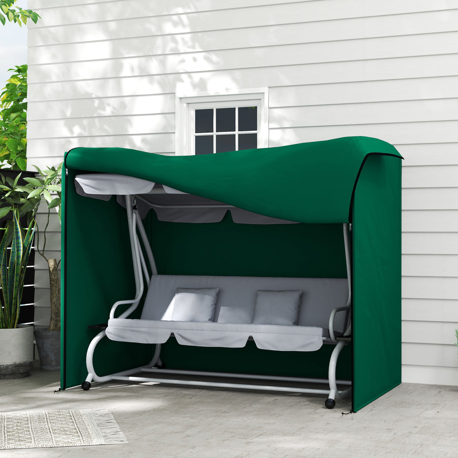 220 x 125cm Three-Seater Swing Chair Protective Cover - Green