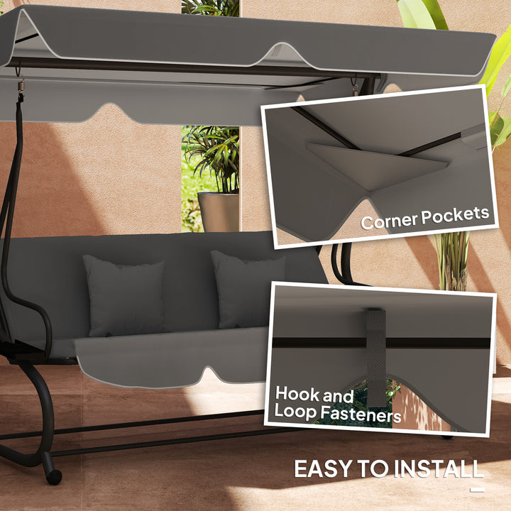 145 x 200Wcm Swing Chair Canopy Replacement - Dark Grey