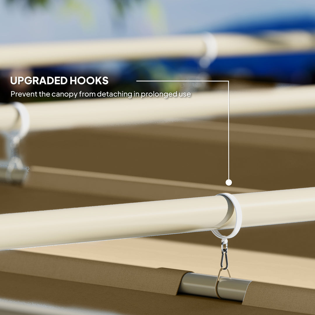 3 x 3m Retractable Roof Metal Pergola - Black