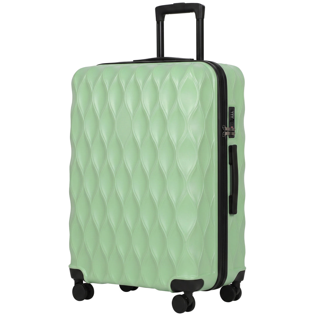28Inch Suitcase, ABS Hard Shell Checked Luggage with TSA Lock - Green
