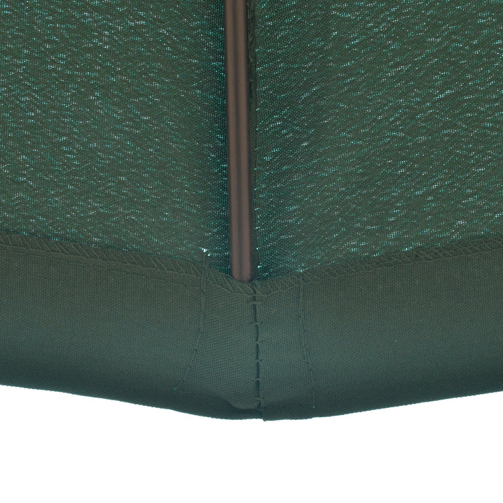 2.5m Shanghai Garden Parasol Umbrella with Crank & Tilt, Adjustable Outdoor Sun Shade, Green