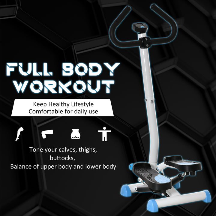 MCL Twister Stepper, Step Machine with Adjustable Resistance, LCD Screen - Blue