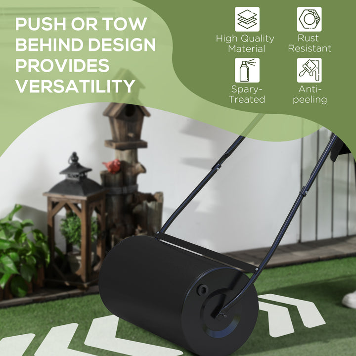 MCL Heavy Duty Garden Lawn Roller Push Tow Water Sand Filled 46L Equipment Manual Push Rolling Drum