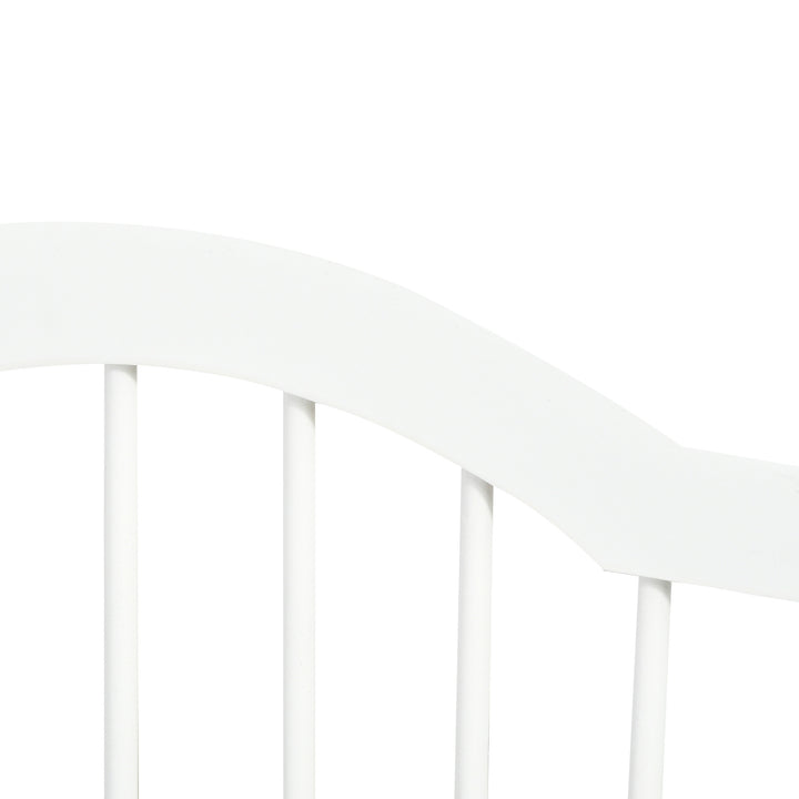 MCL 3 Panels Dog Gate w/ Support Feet Fence Safety Barrier Freestanding Wood White