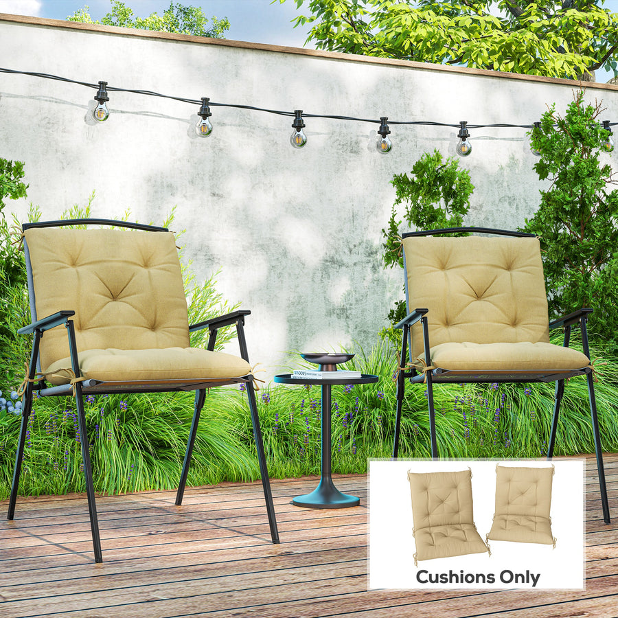Set of Two Outdoor Seat Cushions - Khaki