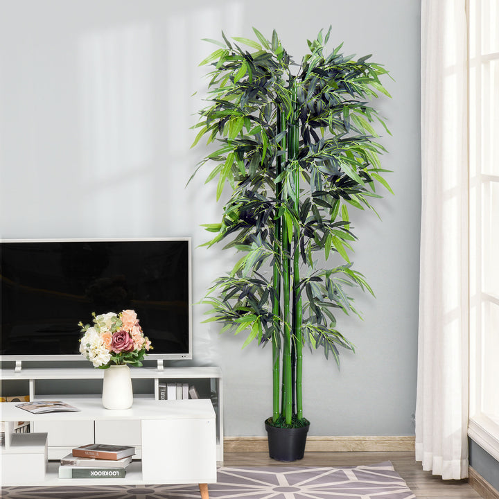 6ft Artificial Bamboo Tree Plant Greenery in A Pot for Home Office Planter 1.8M