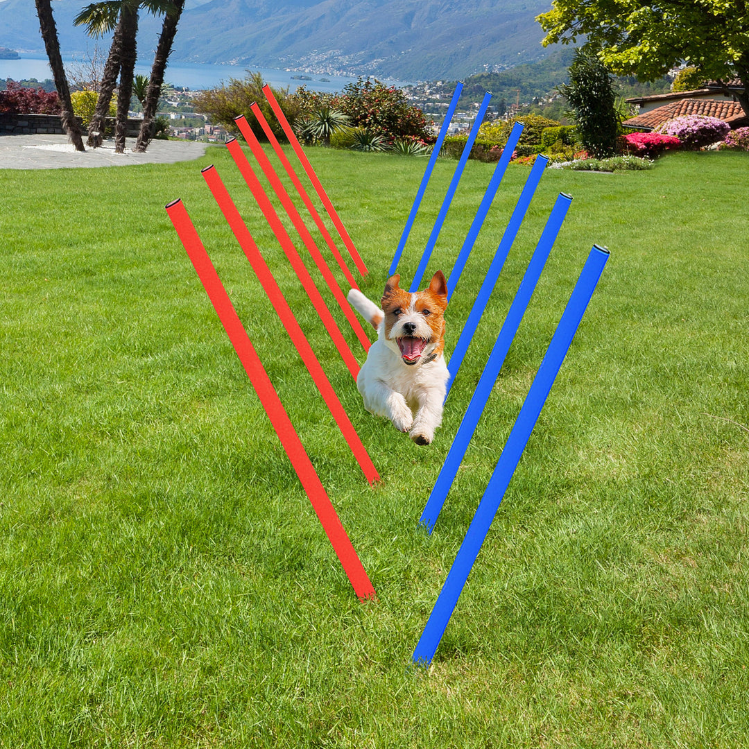 Dog Agility Training Equipment Dog Play Run Obedience Training Set Adjustable (Poles)