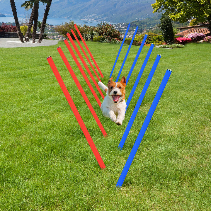 Dog Agility Training Equipment Dog Play Run Obedience Training Set Adjustable (Poles)